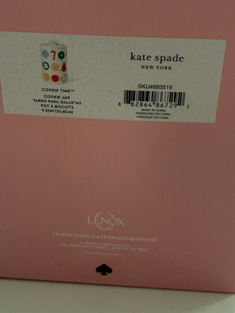 KATE SPADE New York Cookie Time Cookie Jar - Picture 4 of 7